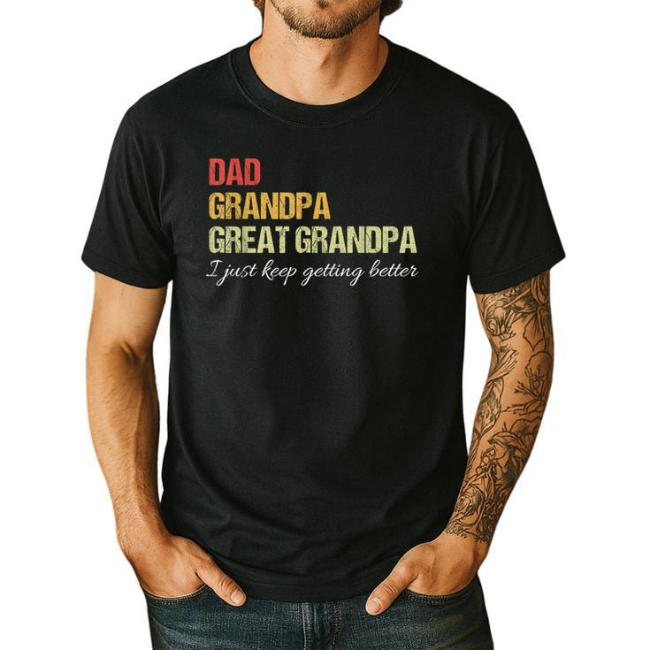 Fathers Day From Wife Son Kids Dad Grandpa Great Grandpa Men's Casual T-Shirt