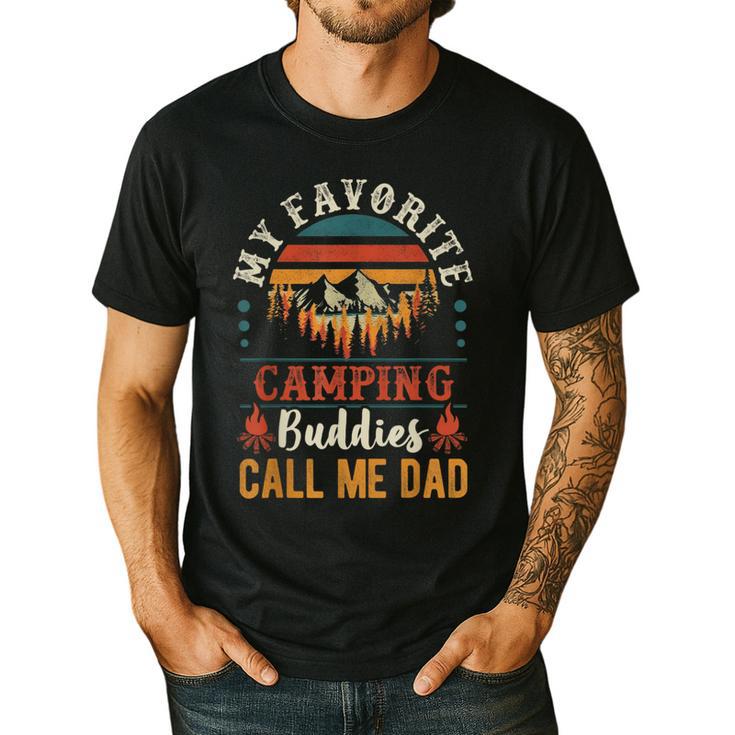 My Favorite Camping Buddies Call Me Dad Father Sayings Men's Casual T-Shirt