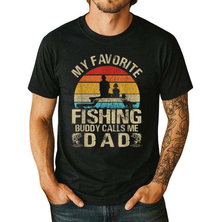 My Favorite Fishing Buddy Calls Me Dad Men's Casual T-Shirt