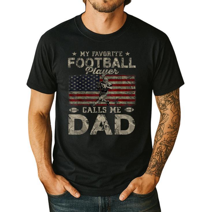 My Favorite Football Player Calls Me Dad Father's Day Men's Casual T-Shirt