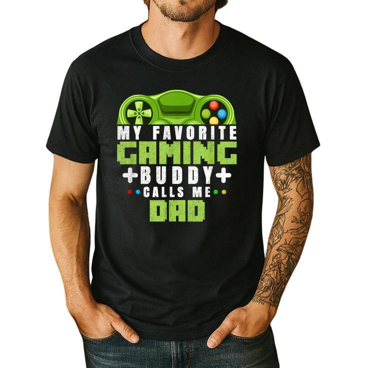 My Favorite Gaming Buddy Calls Me Dad For Dad From Sons Men's Casual T-Shirt
