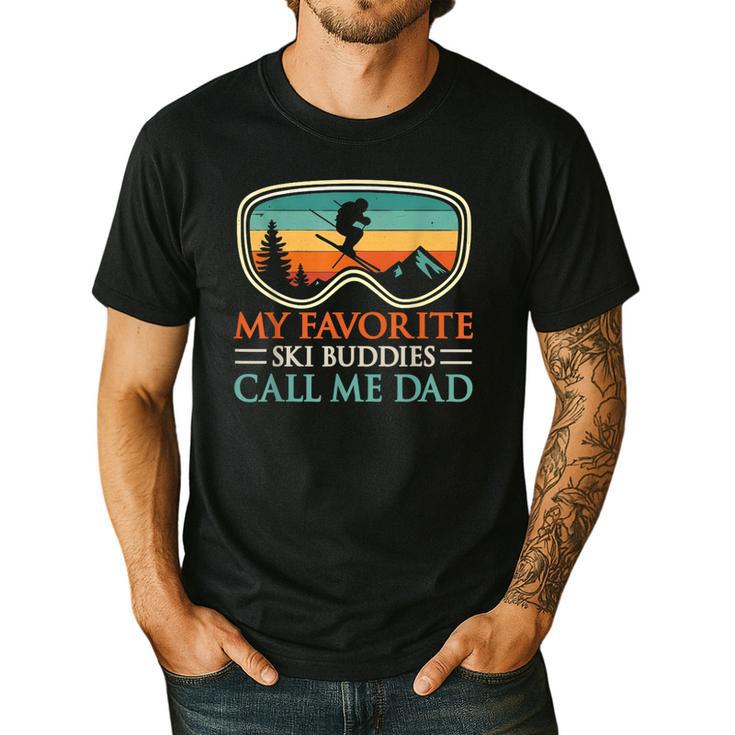 My Favorite Ski Buddies Call Me Dad Ski Dad Men's Casual T-Shirt