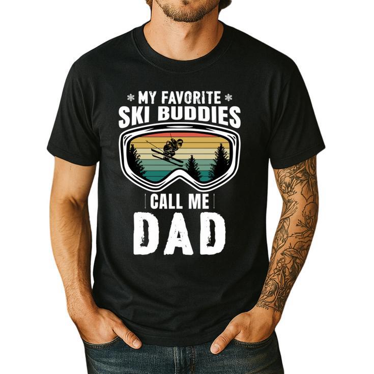 My Favorite Ski Buddies Call Me Dad For Ski Dad Men's Casual T-Shirt