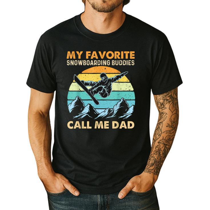 My Favorite Snowboarding Buddies Call Me Dad Snowboarder Men's Casual T-Shirt