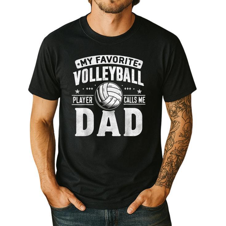 My Favorite Volleyball Player Calls Me Dad Fathers Day Sport Men's Casual T-Shirt