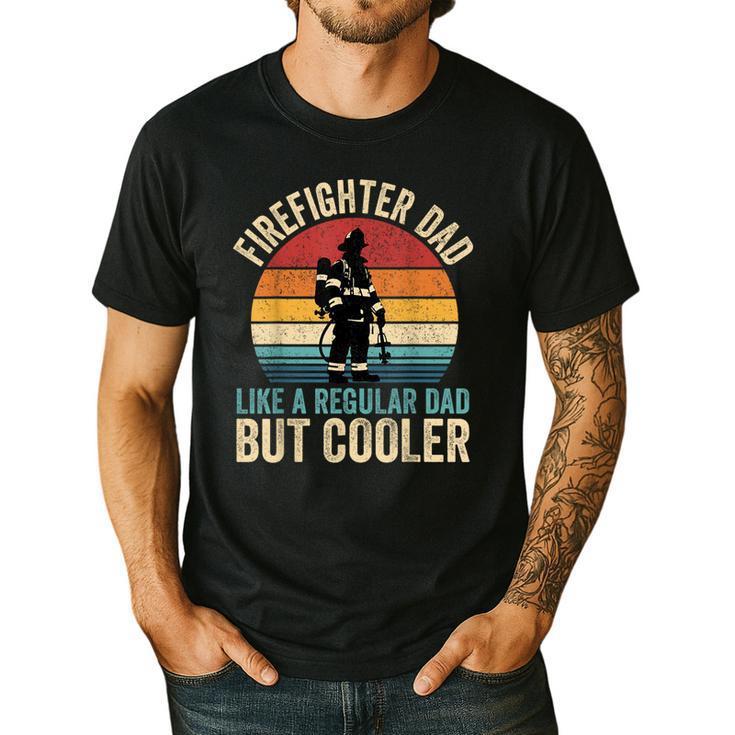 Firefighter Dad Like Regular Dad But Cooler Father's Day Men's Casual T-Shirt