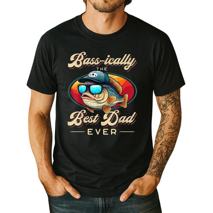 Fishing Father's Day Dad Fisherman Birthday Graphic Men's Casual T-Shirt