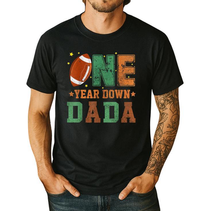 Football 1st Year One Down Dada Birthday For Dad Daddy Men's Casual T-Shirt