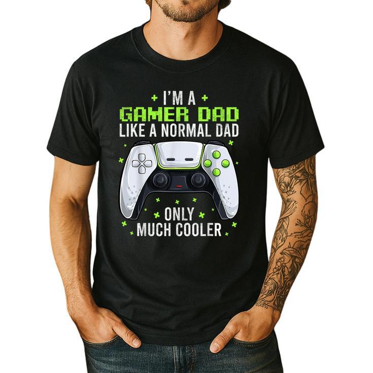 Gamer Dad Gaming Shirts Fathers Day Video Game Daddy Men's Casual T-Shirt