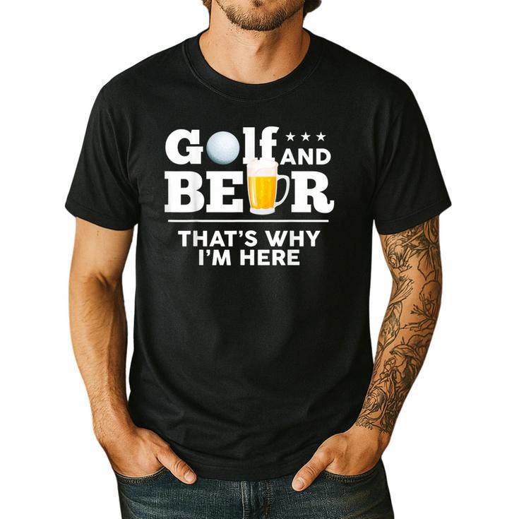 Golf And Beer Joke Dad Fathers Day Drinking Birthday Small Men's Casual T-Shirt