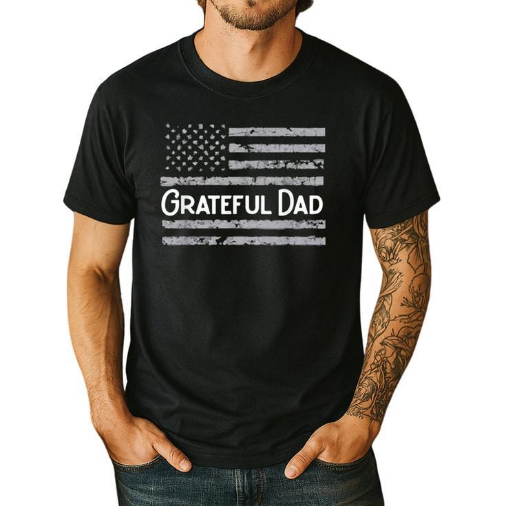 Grateful Dad Father's Day Papa Daddy Best Dad Men's Casual T-Shirt