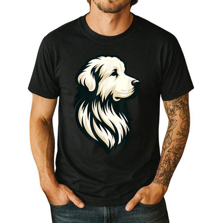 Great Pyrenees Pyr Minimalist Simple Dog Mom Dad Boys Girls Men's Casual T-Shirt