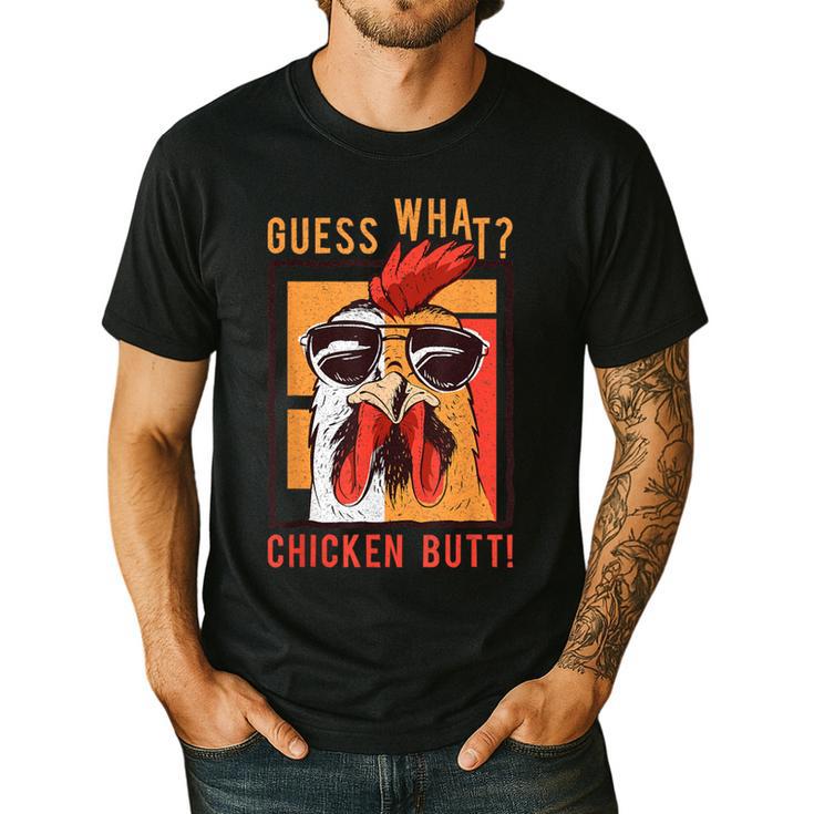 Guess What Chicken Butt DadSiblingsFriends Humor Small Men's Casual T-Shirt