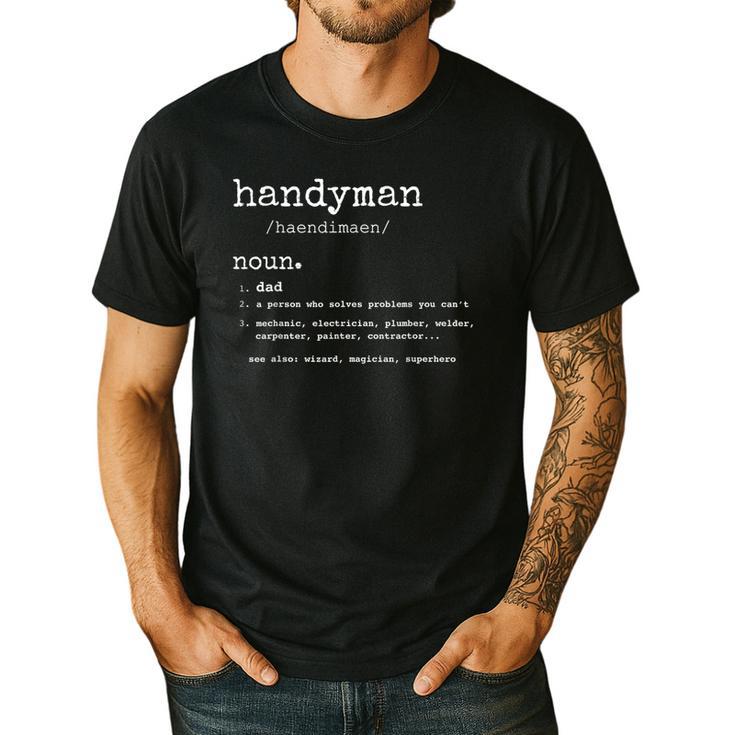 Handyman Definition Tee Dad Handyman Men's Casual T-Shirt