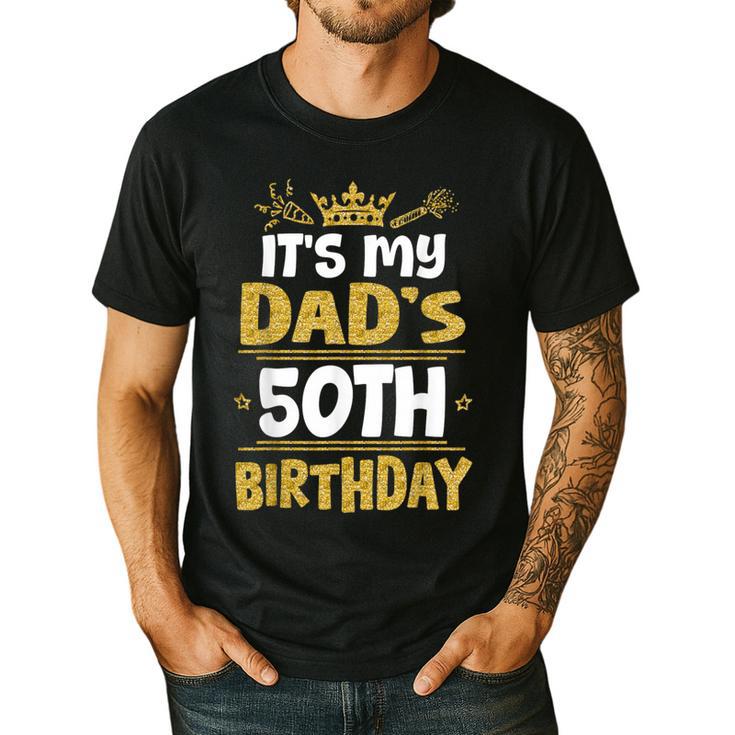Happy It's My Dad's 50th Birthday 1975 50 Years Old Men's Casual T-Shirt