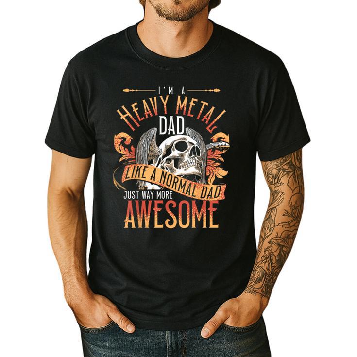 Heavy Metal Cooler Dad Punk Rock Music Lover Men's Casual T-Shirt