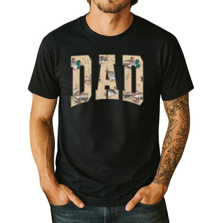 Hunting Dad Duck Camouflage Camo Waterfowl Duck Camo Men Men's Casual T-Shirt