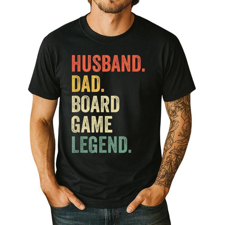 Husband Dad Board Game Night Legend Father Vintage Men's Casual T-Shirt