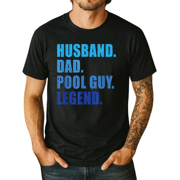 Husband Dad Pool Guy Legend Men Men's Casual T-Shirt