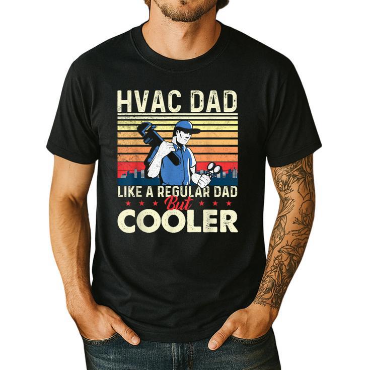 HVAC Dad Like A Regular Dad HVAC Technician AC Repairman Men's Casual T-Shirt