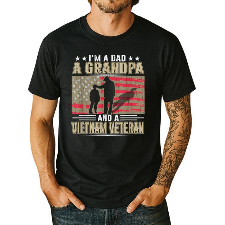 I'm A Dad a Grandpa And a Vietnam Veteran Men's Casual T-Shirt