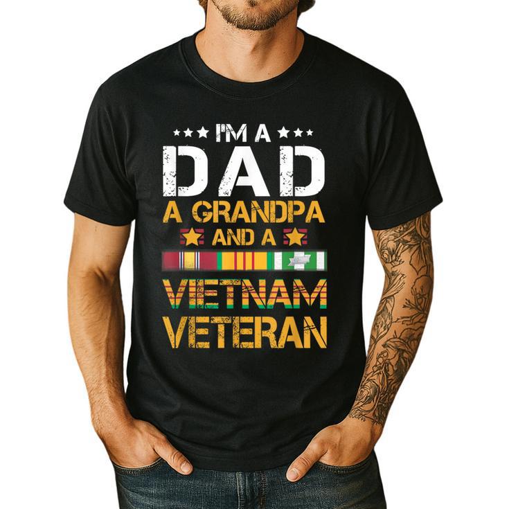 I'm A Dad Grandpa And A Vietnam Veteran US Army Vet Men's Casual T-Shirt