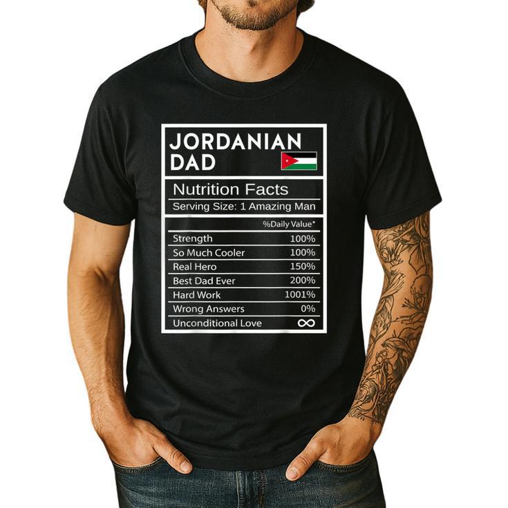 Jordanian Dad Nutrition Facts National Pride For Dad Men's Casual T-Shirt