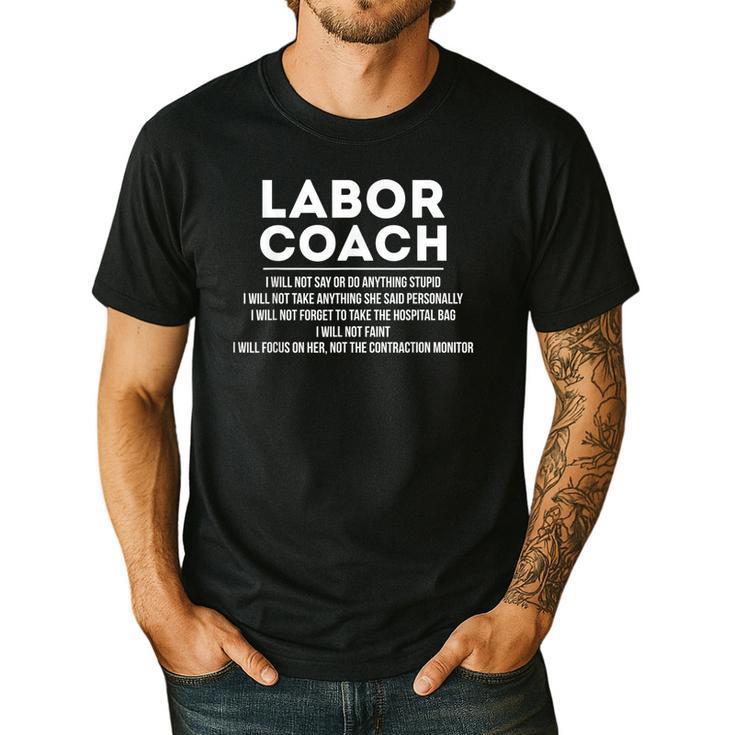 Labor Coach Delivery Checklist For New Dads Men's Casual T-Shirt