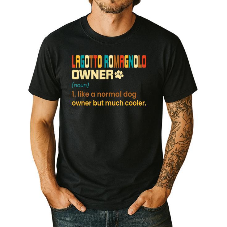 Lagotto Romagnolo Vintage Retro Dog Mom Dad Men's Casual T-Shirt