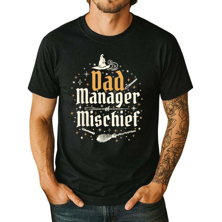 Magical Dad Manager Of Mischief Birthday Boys Girls Men's Casual T-Shirt