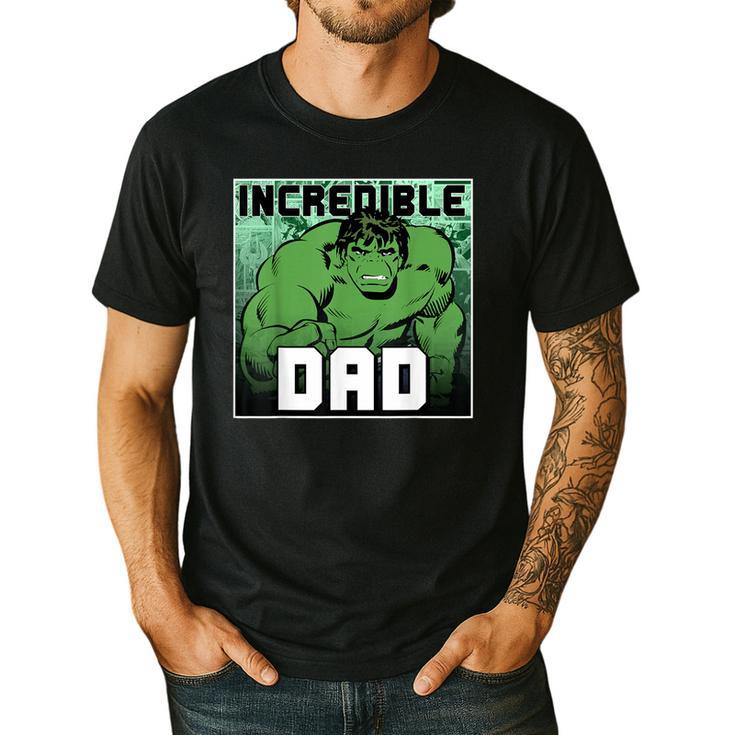Marvel Comics Avengers Father's Day Hulk Incredible Dad Men's Casual T-Shirt