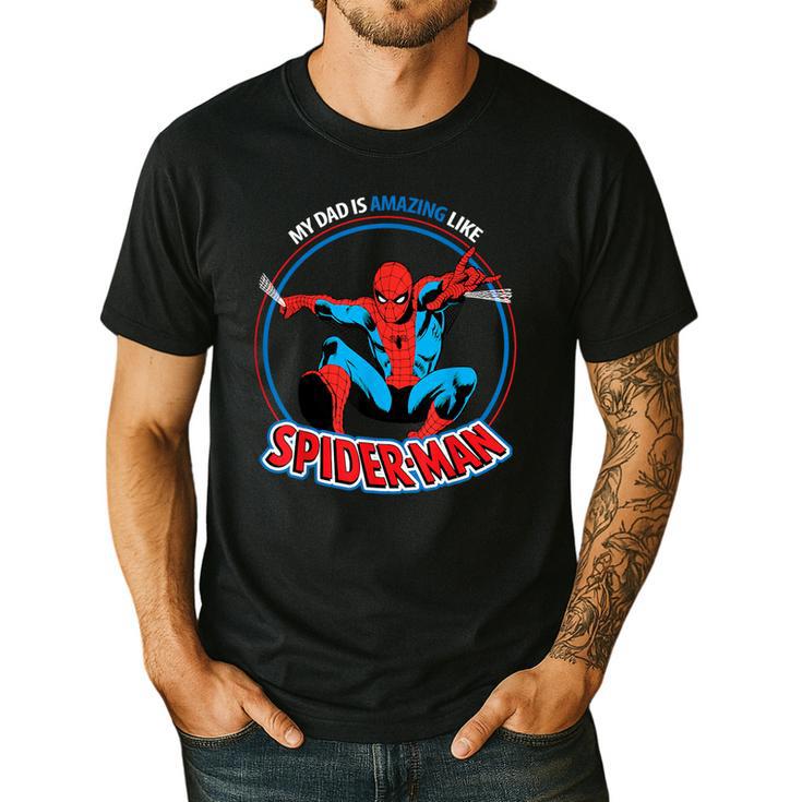 Marvel Dad Is Amazing Like Spider-Man Father's Day Men's Casual T-Shirt
