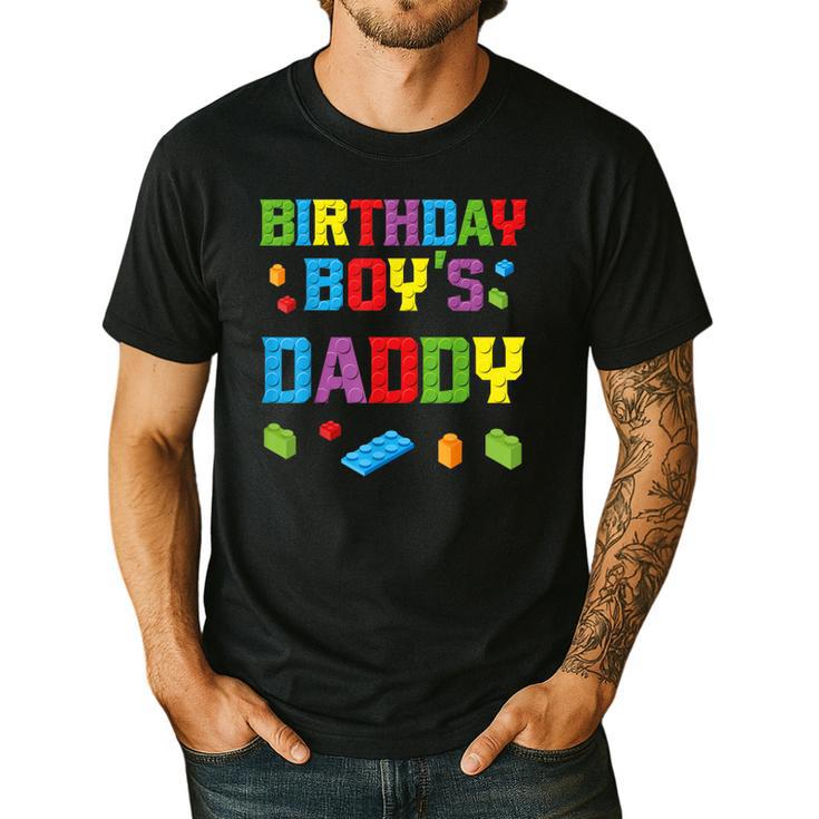 Master Builder Birthday Boy's Daddy Building Bricks Blocks Men's Casual T-Shirt