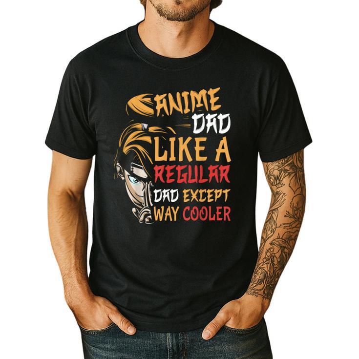 Men Anime Father's Day Anime Dad Except Way Cooler Men's Casual T-Shirt