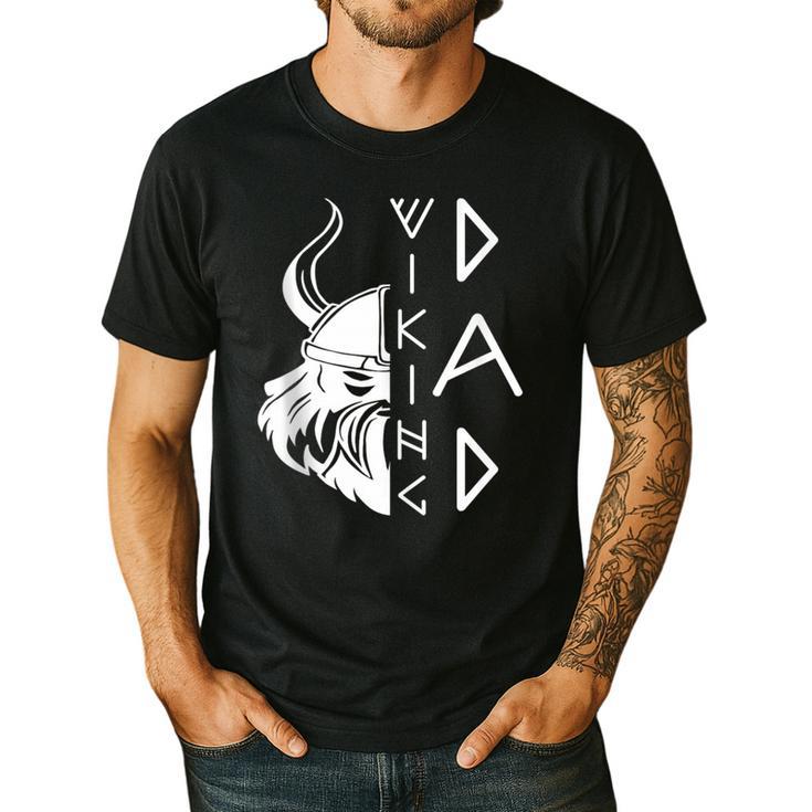 Men Celtic Norse Mythology Viking Dad Men's Casual T-Shirt