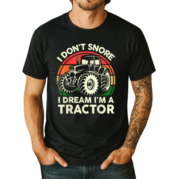 Men I Don't Snore I Dream I'm Tractor Farmer Dad Men's Casual T-Shirt