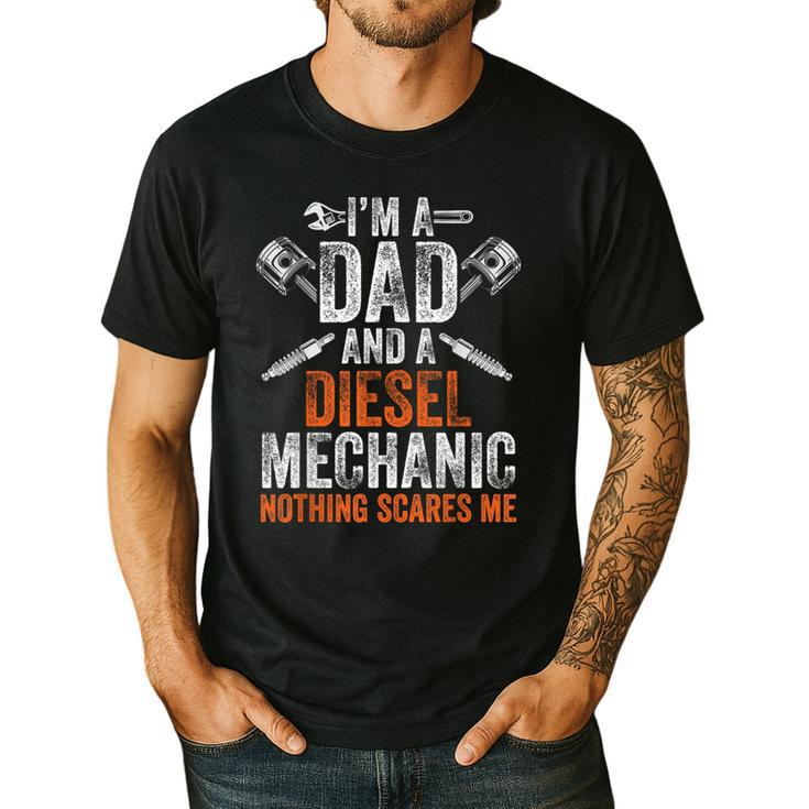 For Men Father's Day Halloween Diesel Mechanic Dad Men's Casual T-Shirt