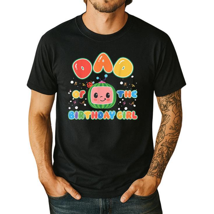 Mom And Dad Of The Birthday Girl Melon Family Matching Men's Casual T-Shirt