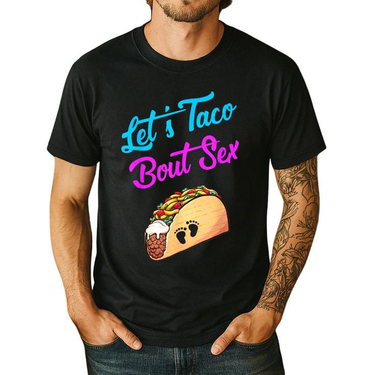 Mom Dad Let's Taco Bout Sex Gender Reveal Party Men's Casual T-Shirt