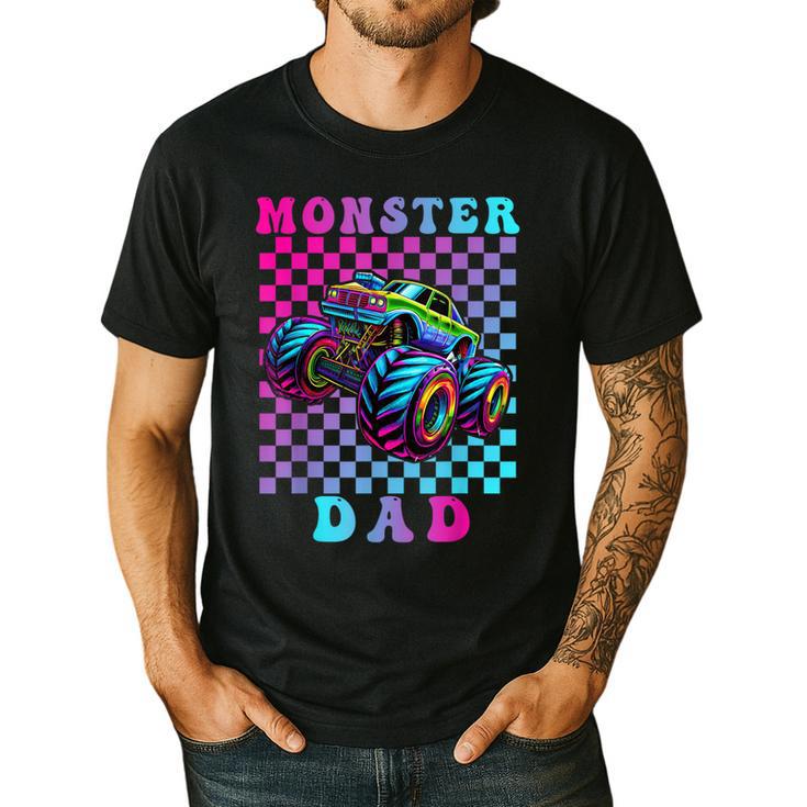 Monster Truck Dad Family Matching Shirt Truck Lovers Men's Casual T-Shirt