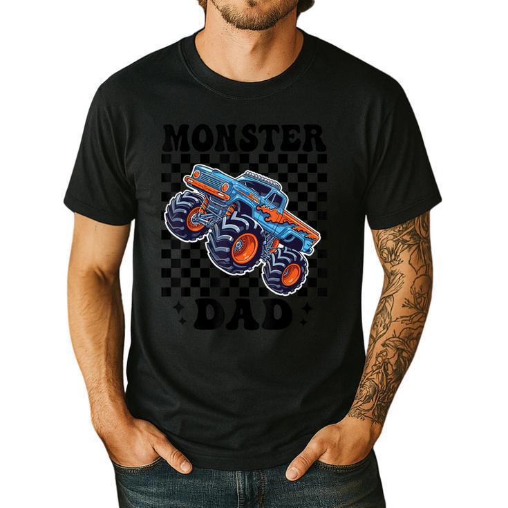 Monster Truck Dad Family Matching Monster Trucks Birthday Men's Casual T-Shirt