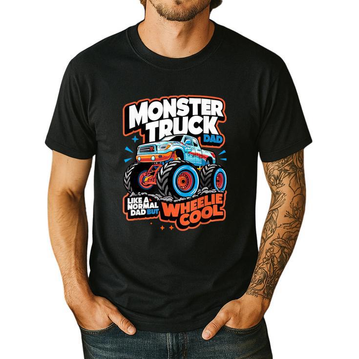 Monster Truck Dad Wheelie Cool Like Normal Dad Men's Casual T-Shirt