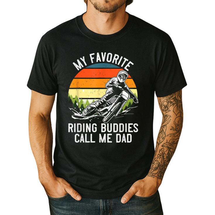 Motorcycle Dad Dirt Bike Shirt Motocross Riding Buddies Men's Casual T-Shirt