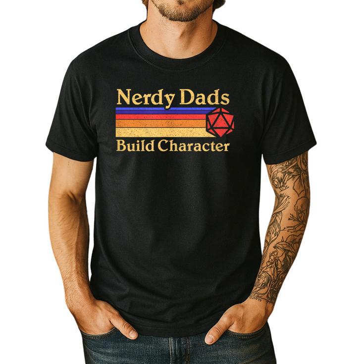 Nerdy Dads Dice For Tabletop RPG New Father Men's Casual T-Shirt