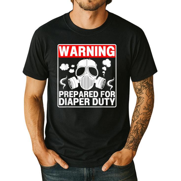 New Dad Prepared For Diaper Duty Daddy Diaper Duty Men's Casual T-Shirt