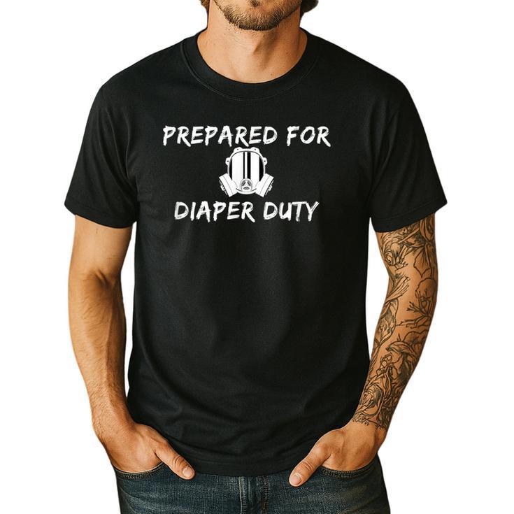 New Dad Prepared For Diaper Duty Saying Quote Men's Casual T-Shirt