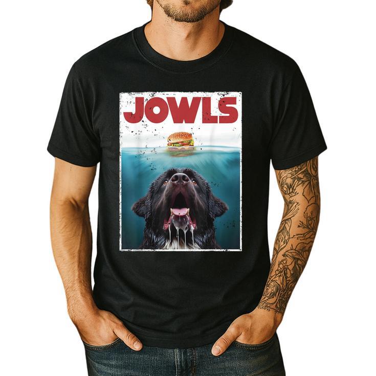 Newfoundland Dog Newfie Lab Jowls Burger Dog Mom Dad Men's Casual T-Shirt