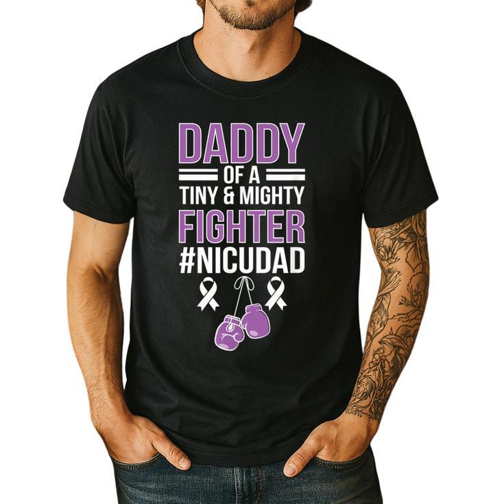 NICU Dad Micro Preemie Baby Dad Of NICU Warrior Appreciation Men's Casual T-Shirt