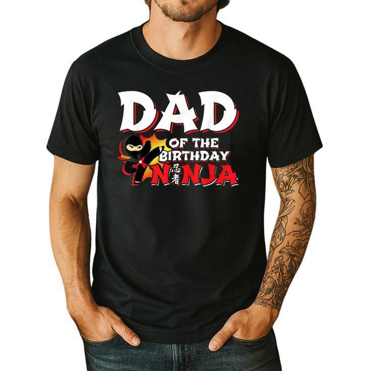 Ninja Birthday Party Dad Of The Birthday Ninja Small Men's Casual T-Shirt