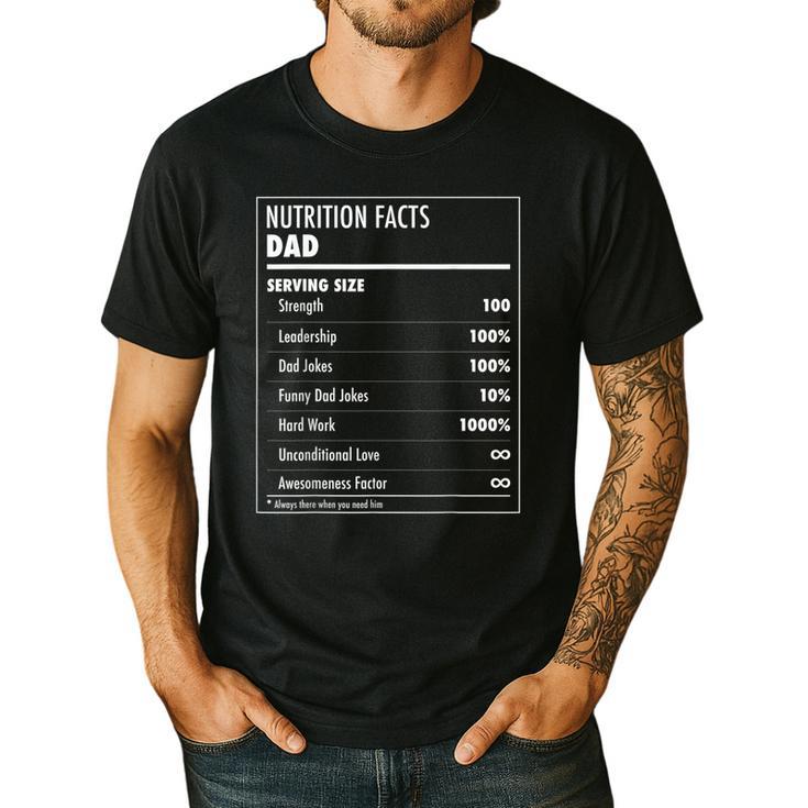 Nutrition Facts Dad Father's Day Shirt For Men Dad Men's Casual T-Shirt